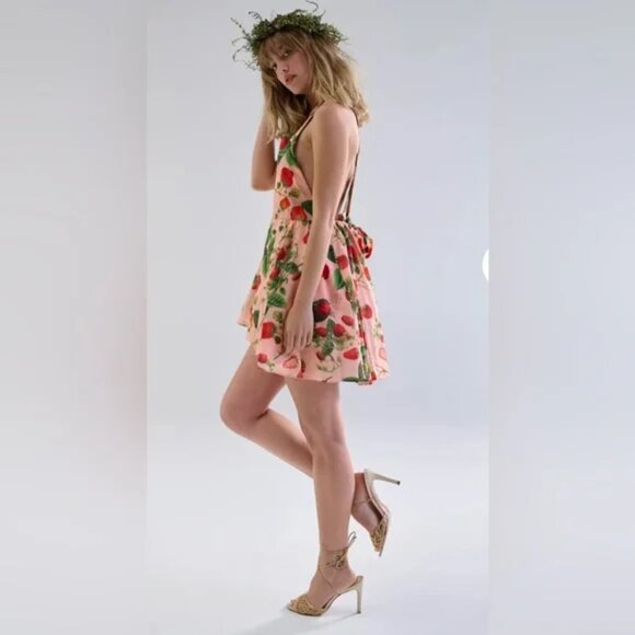 Selkie Strawberry Wine Apron Dress size S NWT - Picture 4 of 11